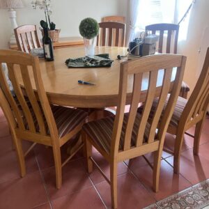 3. Solid oak Dinning Room Table with 8 chairs