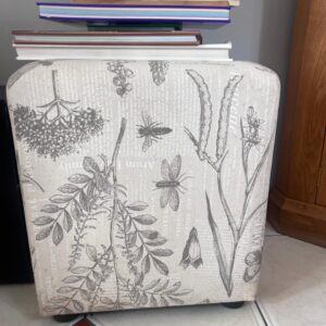 10. Ottoman - grey Upholstered