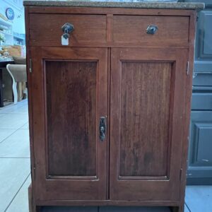 17.Wooden cabinet with marble top