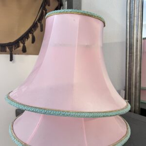 13. 2 x pink lampshades